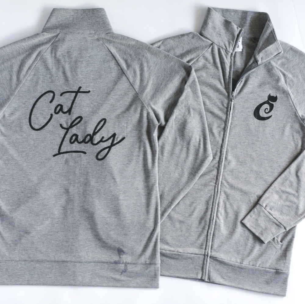 Cat Lady Sequin Zip Jacket
